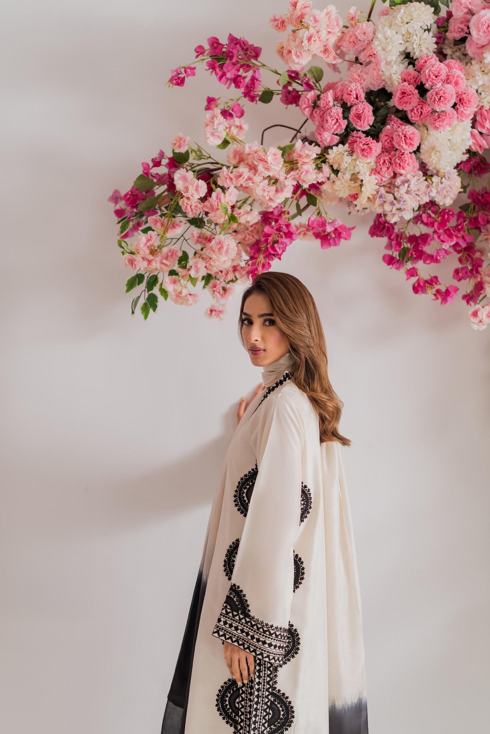 Monochrome Embroidered Salwar